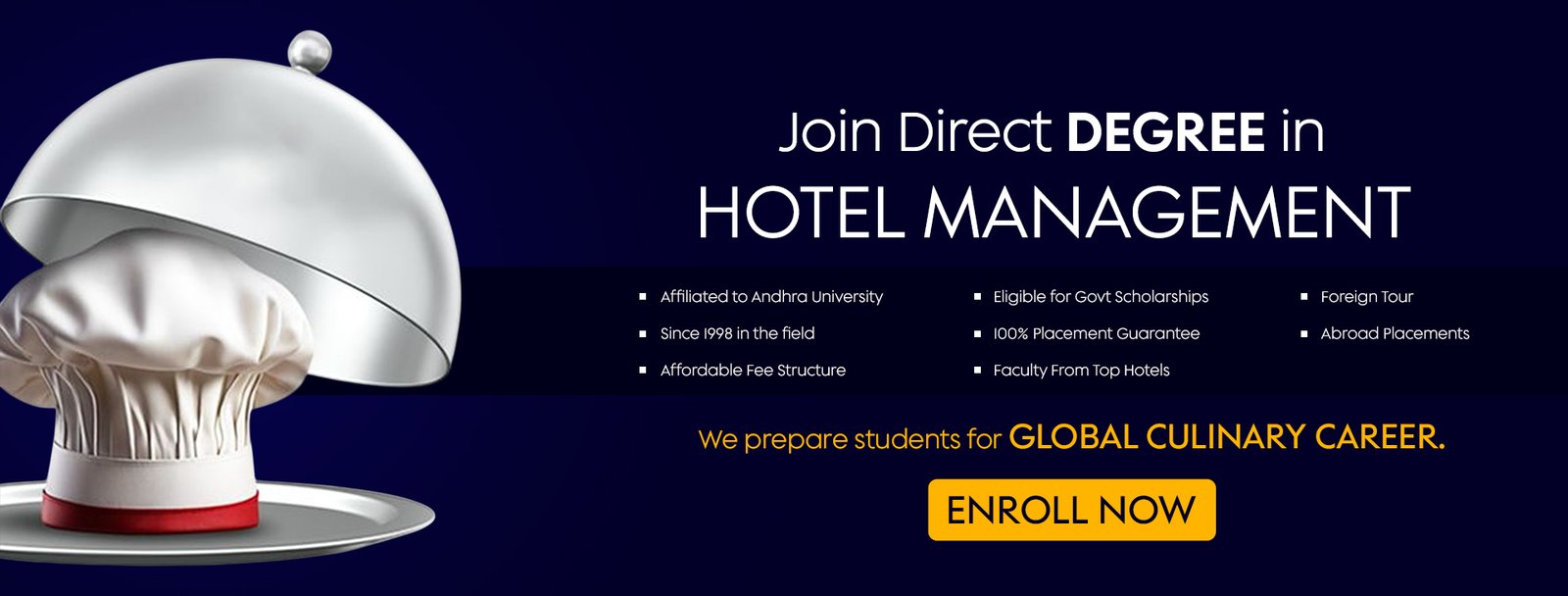 100% Star Hotel Placement Assistance at Sri Chanakya Hotel Management Institution